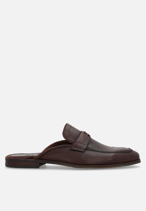 POLO - circle trim mule  - brown