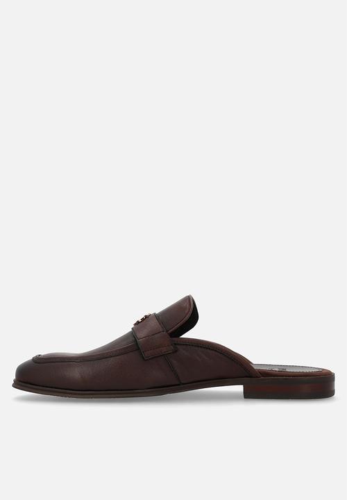 POLO - circle trim mule  - brown
