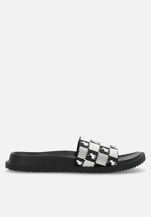 POLO - Block monogram pool sandal  - black