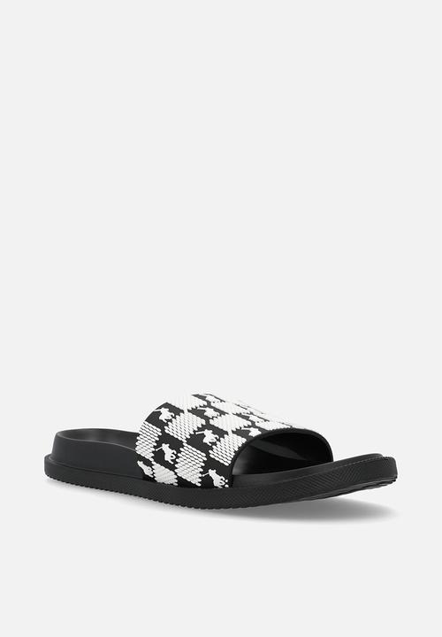 POLO - Block monogram pool sandal  - black
