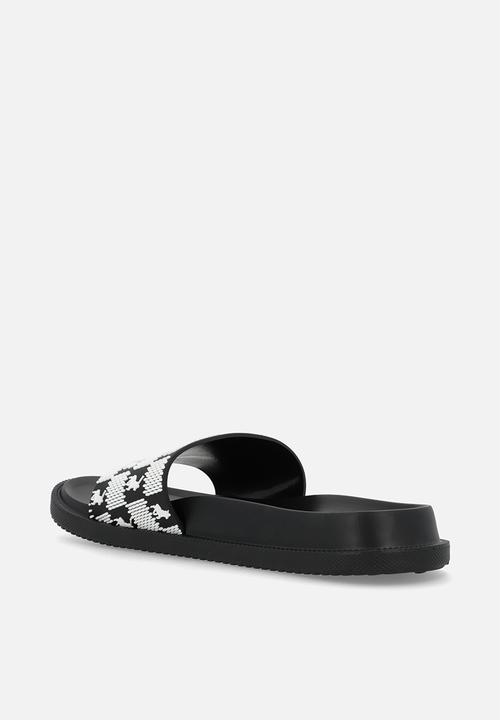 POLO - Block monogram pool sandal  - black