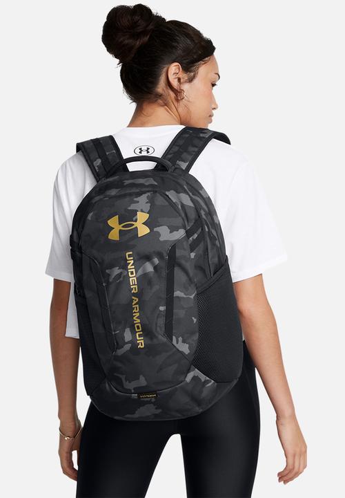 Under Armour - UA Hustle 6.0 Backpack - Black / Black / Metallic Gold