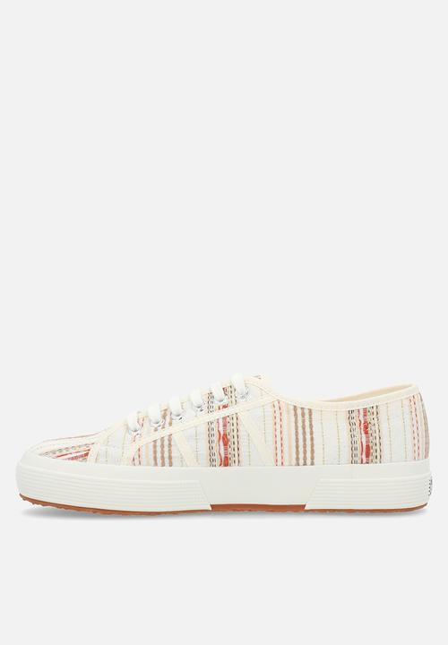 SUPERGA - 2750 wovens tripes searsucker - stripes - aa0 beige raw coral