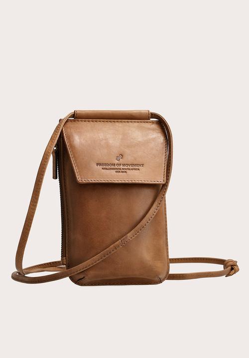 Freedom of Movement - Crossbody Cellphone Pouch - Pecan