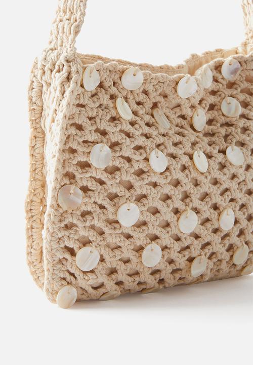 Rubi - Bree crochet underarm bag - natural