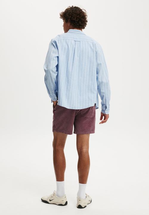 Cotton On - Easy Short - Washed Raspberry Cord