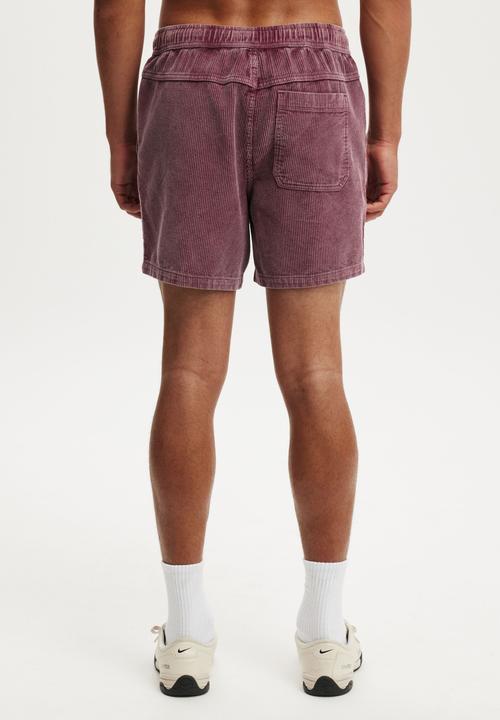 Cotton On - Easy Short - Washed Raspberry Cord