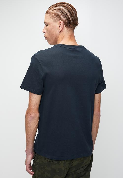 Superdry. - Essential Contrast Emb Tee - Navy