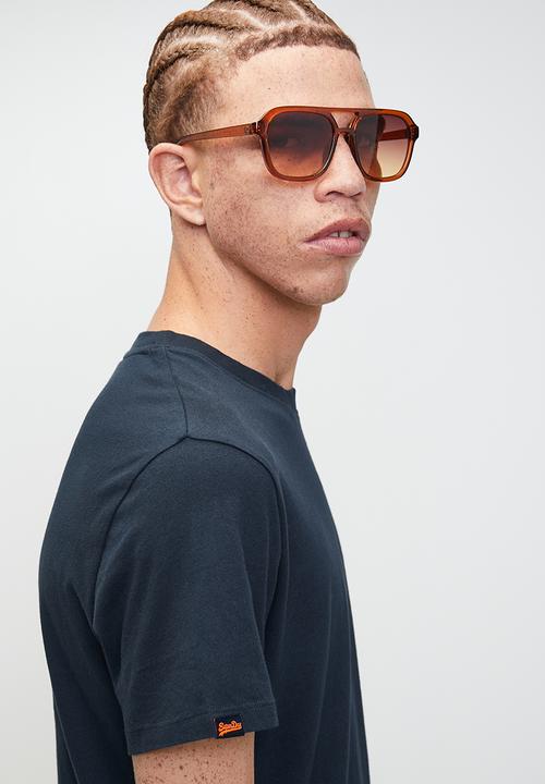 Superdry. - Essential Contrast Emb Tee - Navy