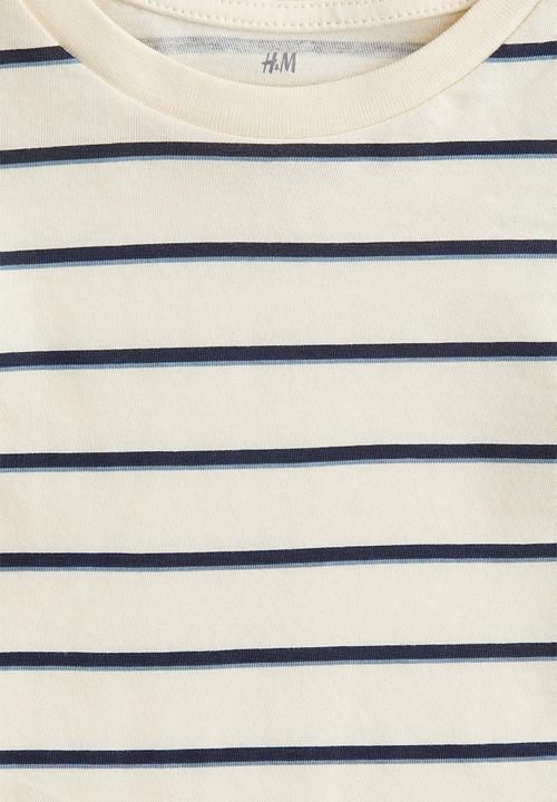 H&M - Printed T-shirt - light yellow/striped