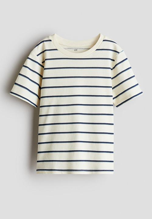H&M - Printed T-shirt - light yellow/striped
