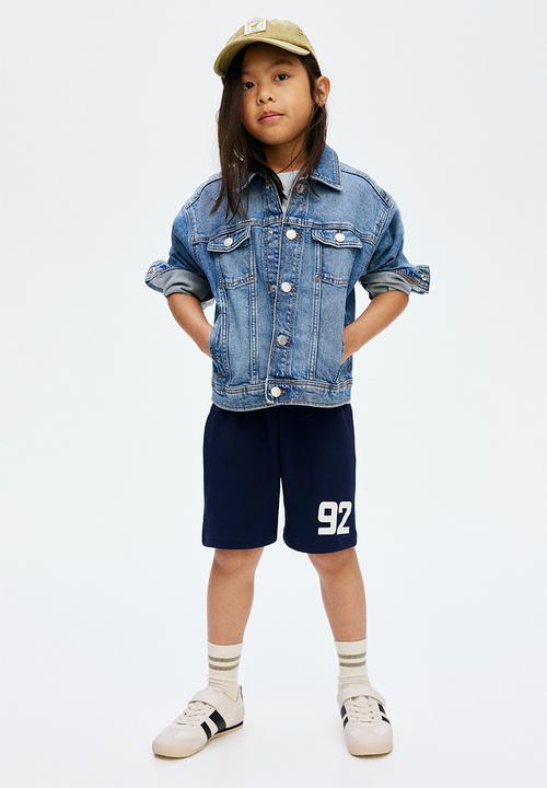 H&M - Printed sweatshorts - navy blue/92