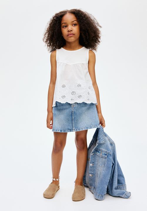 H&M - Denim skirt - denim blue 