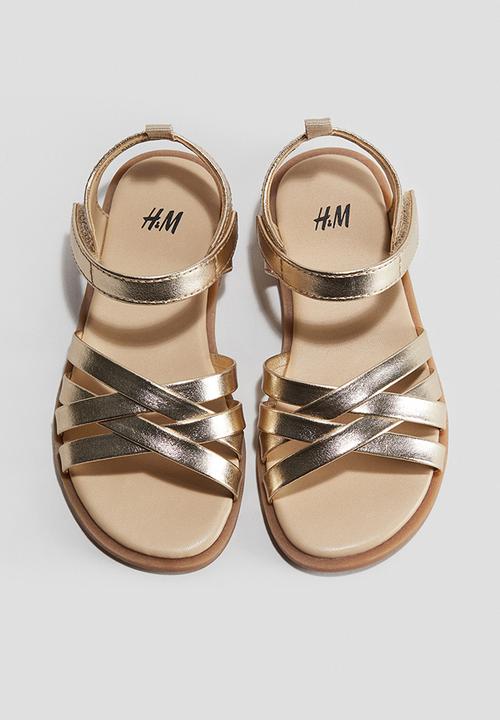 H&M - Strappy sandals - gold-coloured 