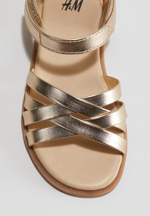 H&M - Strappy sandals - gold-coloured 