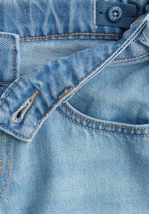 H&M - Wide-leg jeans - light denim blue/ties