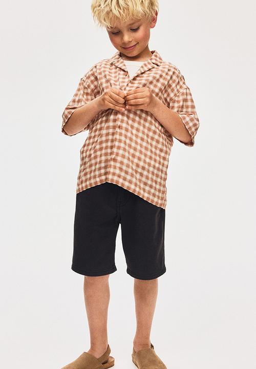 H&M - Cotton-blend resort shirt - powder pink/checked 