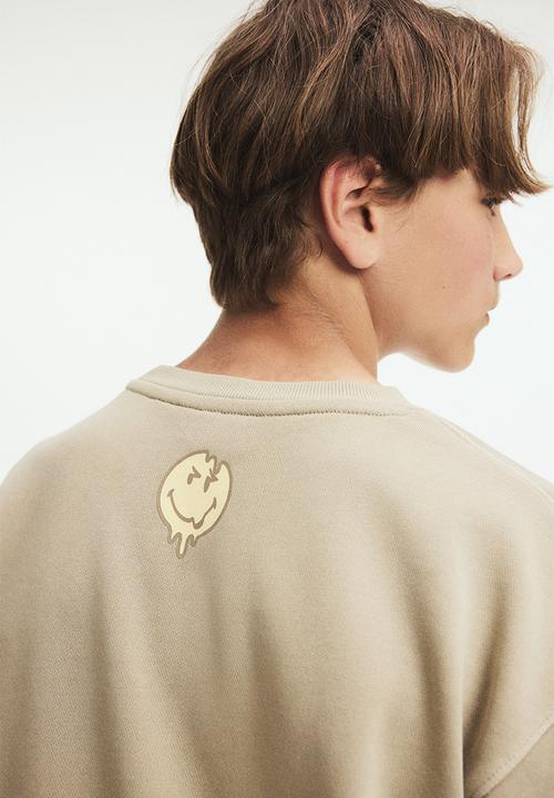 H&M - Print-motif T-shirt - beige/smileyworld® 