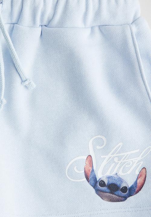 H&M - Print-motif sweatshorts - light blue/lilo & stitch