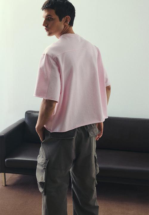 H&M - Oversized fit t-shirt - light pink
