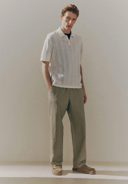 H&M - Regular fit polo shirt - cream
