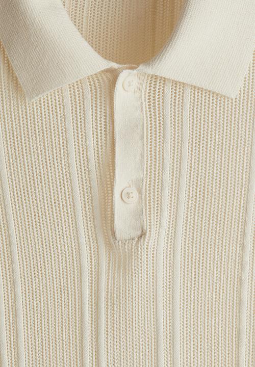H&M - Regular fit polo shirt - cream