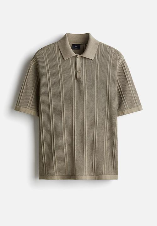 H&M - Regular fit polo shirt - khaki green