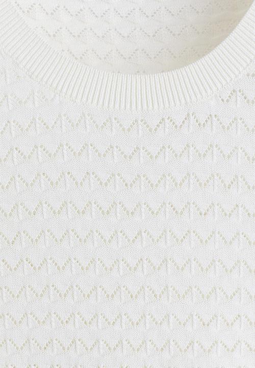 H&M - Slim fit knitted t-shirt - white