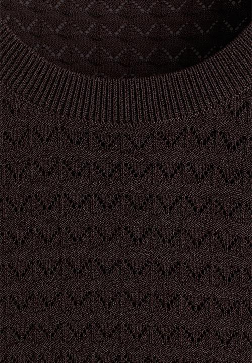 H&M - Slim fit knitted t-shirt - brown