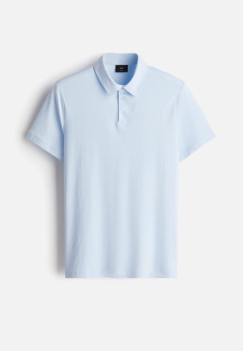 H&M - Slim fit polo shirt - light blue