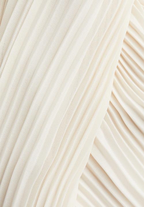 H&M - Pleated chiffon skirt - cream 