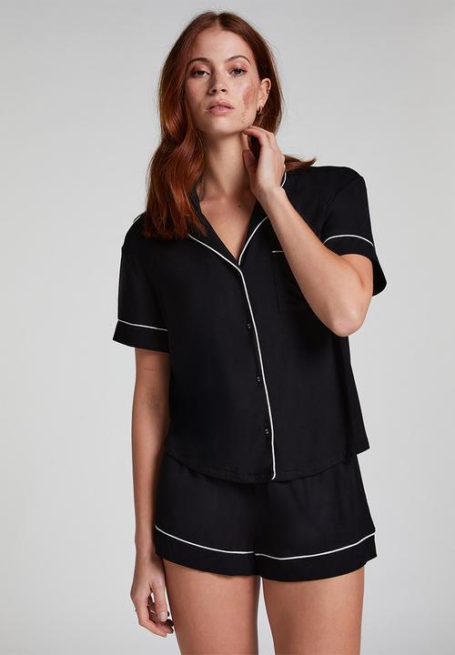 Hunkemoller - Jacket ss jersey essential - black