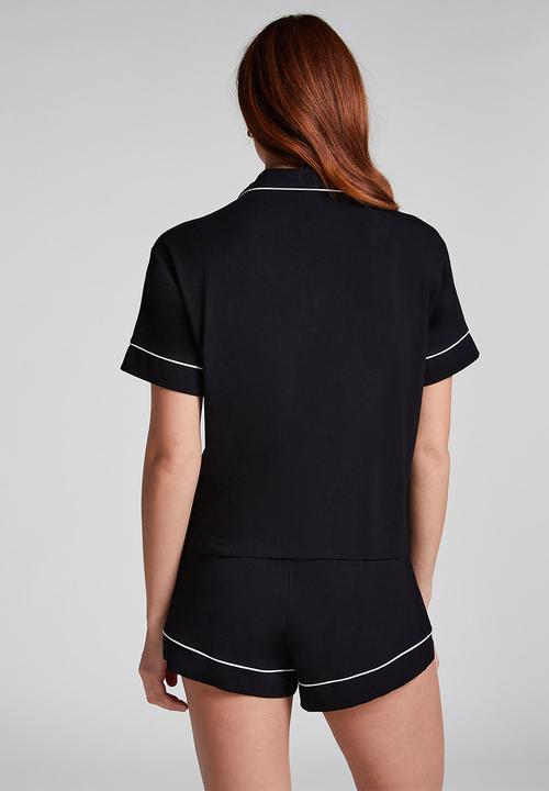 Hunkemoller - Jacket ss jersey essential - black