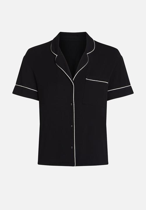 Hunkemoller - Jacket ss jersey essential - black