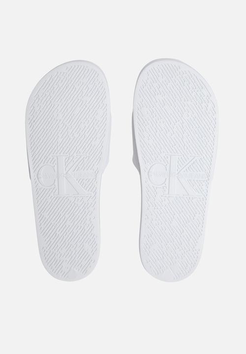 Calvin Klein - Slide jelly mono pu - white 