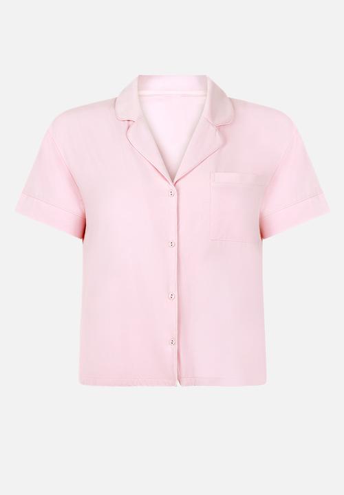 Hunkemoller - Jacket ss jersey essential - pink