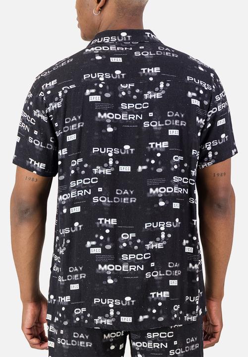 S.P.C.C - Mds Raptor Shirt  - Black Regular Fit Signature Short Sleeve Woven Shirt Black