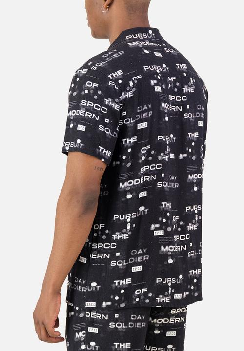 S.P.C.C - Mds Raptor Shirt  - Black Regular Fit Signature Short Sleeve Woven Shirt Black