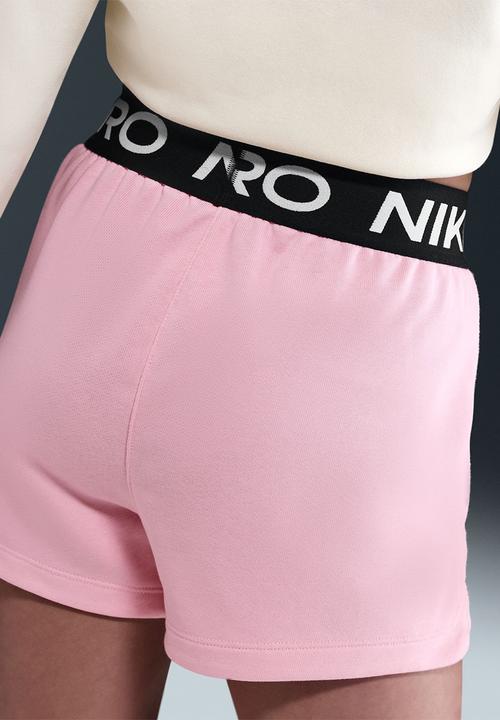 Nike - Girls Np Dri-Fit Fleece Short -Med Soft Pink/Med Soft Pink/Black/White