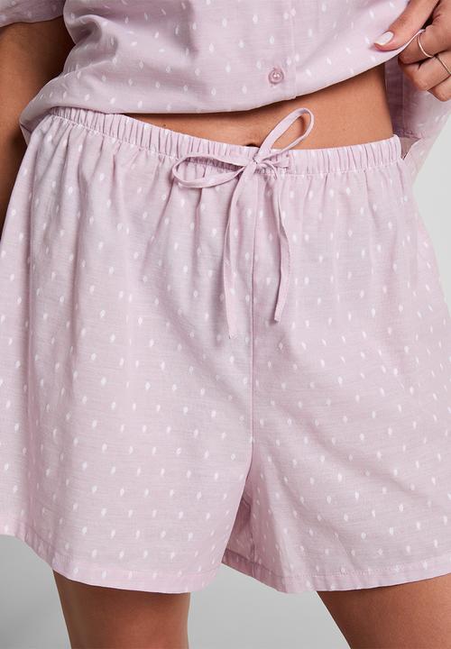 Hunkemoller - Short cotton dobby - pink