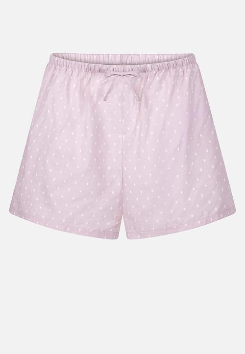 Hunkemoller - Short cotton dobby - pink