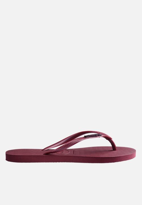 Havaianas - Slim Logo Metallic Amaranth - burgundy
