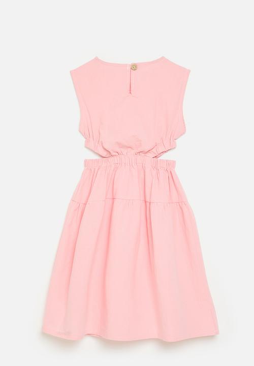 Pop Candy - Side cut-out blouson dress - pink fraud
