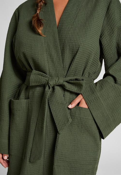 Hunkemoller - Kimono short waffle - kambaba