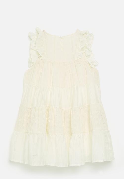 Pop Candy - Frilled sleeve dress - off white
