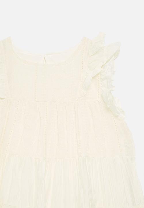 Pop Candy - Frilled sleeve dress - off white