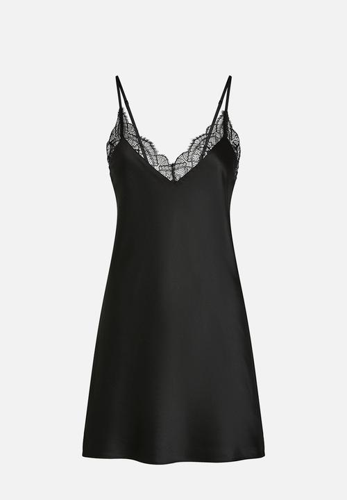 Hunkemoller - Sd satin lace - black