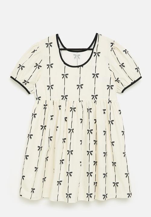 Pop Candy - Printed dress - ecru & navy blue
