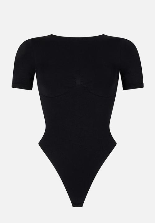 Hunkemoller - Smls hl cap sleeve body - caviar