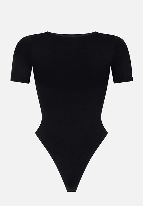 Hunkemoller - Smls hl cap sleeve body - caviar